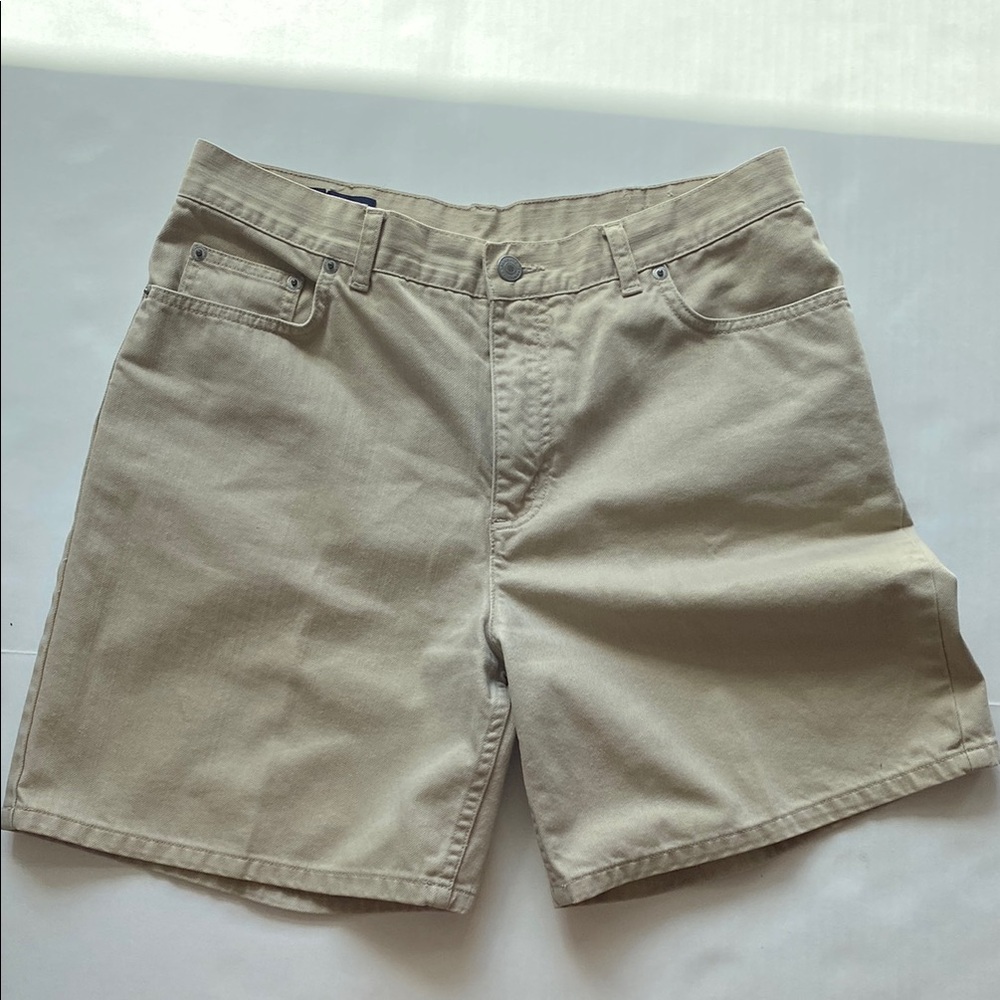 Lands' End Tan High Waist Shorts
